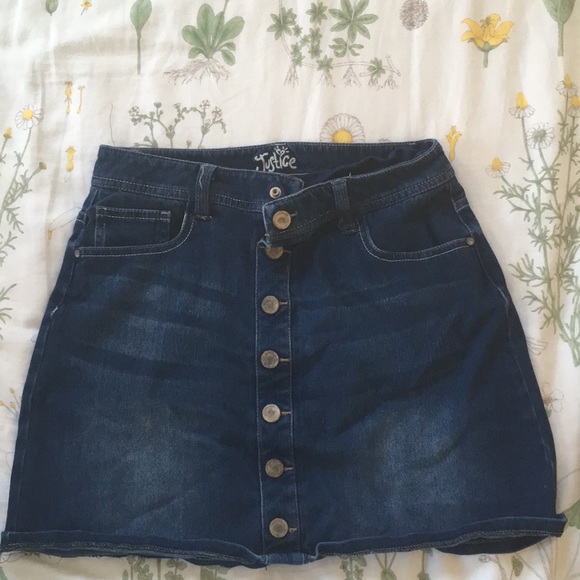 Justice Dresses & Skirts - Button up jean skirt